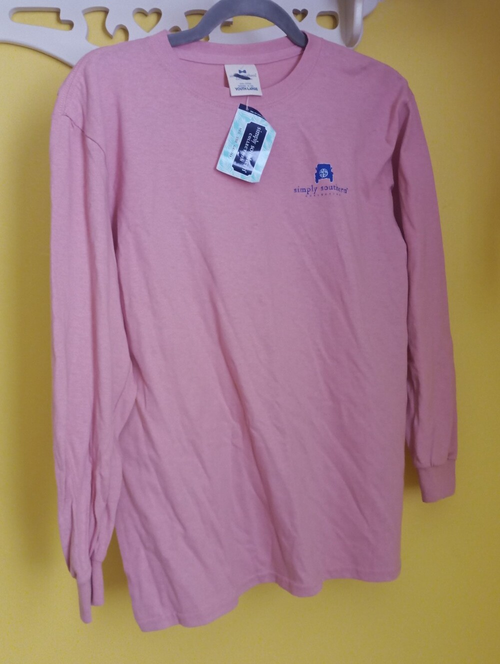 Pink Youth Large Simply Southern Long Sleeve Shirt